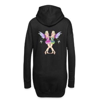Elfen Fantasy Fee Feen Magisch Mystisch Fabelwesen - Hoodie-Kleid - Schwarz - Hinten