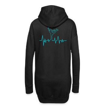 Patinage cardio-battement T-shirt Sport Figures Glace - Sweat-shirt à capuche long Femme - noir - Dos