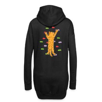 Cadeau d'escalade de chat d'escalade de chat d'escalade - Sweat-shirt à capuche long Femme - noir - Dos