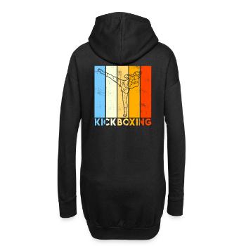 Vintage Boxen Kickboxen Geschenk - Hoodie-Kleid - Schwarz - Hinten