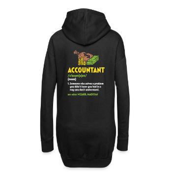 Comptable Comptable Comptable Comptable Cadeau - Sweat-shirt à capuche long Femme - noir - Dos