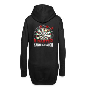 Darts Darten Darts Geschenk Dartpfeil Dartboard - Hoodie-Kleid - Schwarz - Hinten