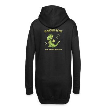 Hausdrache. Stark, Mutig und Unbesiegbar. Drache - Hoodie-Kleid - Schwarz - Hinten
