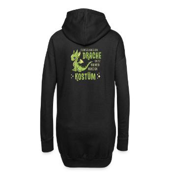 Drache Drachen Kostüm Fabelwesen Halloween - Hoodie-Kleid - Schwarz - Hinten