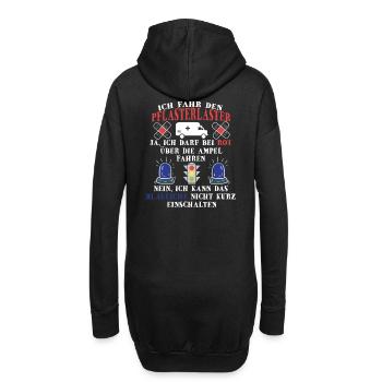 Rettungswagen Sanitäter Pflasterlaster Rettung - Hoodie-Kleid - Schwarz - Hinten