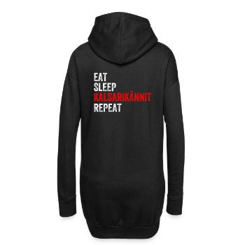 Alkohol Saufen in Finnland: Kalsarikannit Geschenk - Hoodie-Kleid - Schwarz - Hinten