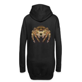 Polygon Spinne Spinnen Insekten Haustier Kinder - Hoodie-Kleid - Schwarz - Hinten