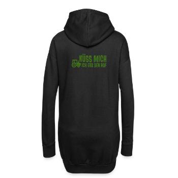 Küss mich - ich erb den Hof - Jungbauer Landwirt - Hoodie-Kleid - Schwarz - Hinten