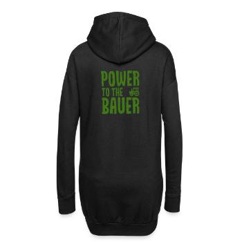 Le pouvoir à l’agriculteur - Denglish- Young Farmer Farmer - Sweat-shirt à capuche long Femme - noir - Dos