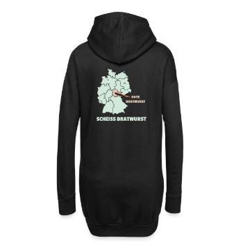 Thüringen Bratwurst Bratwürste Senf Geschenk - Hoodie-Kleid - Schwarz - Hinten