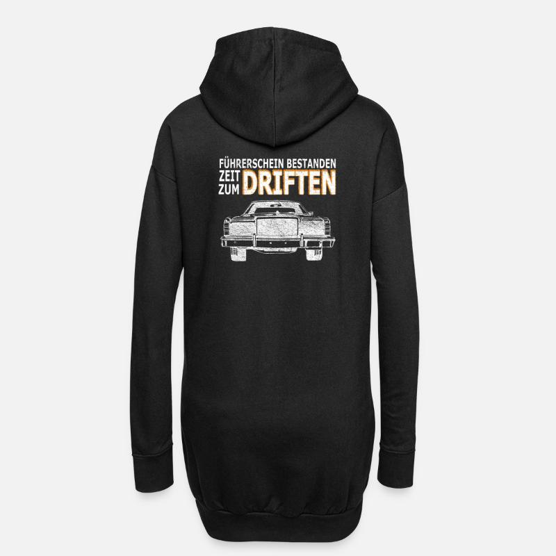 Führerschein - Hoodie-Kleid - Schwarz