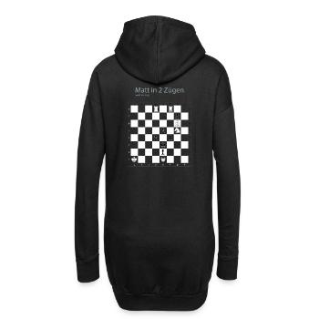 Schach Schachproblem Matt in 2 Zügen Geschenkidee - Hoodie-Kleid - Schwarz - Hinten