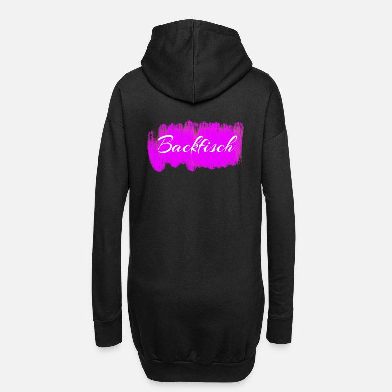 Backfisch vergessene Wörter Geschenkidee Pubertät - Hoodie-Kleid - Schwarz
