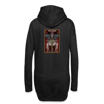 Satan Tarot Card T-Shirt Love Devil Dead 666 - Sweat-shirt à capuche long Femme - noir - Dos