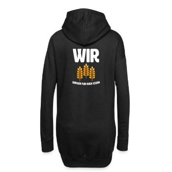 WIR sorgen für euer Essen - Bauer Landwirt Demo - Hoodie-Kleid - Schwarz - Hinten