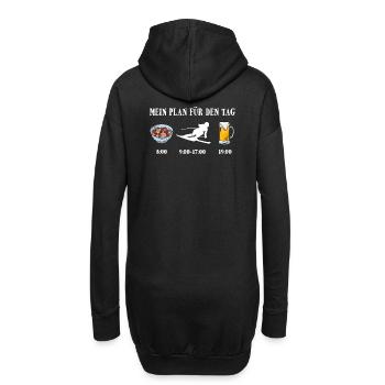 Plan Für Den Tag Apre Ski Skiurlaub Berge Winter - Hoodie-Kleid - Schwarz - Hinten