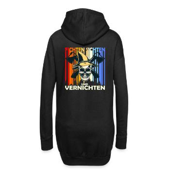 Fichten Sichten Und Vernichten Förster Holzfäller - Hoodie-Kleid - Schwarz - Hinten