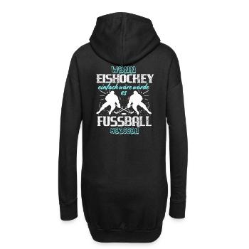 Lustiges Eishockey Shirt für die Eishockey Saison - Hoodie-Kleid - Schwarz - Hinten