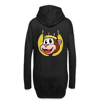 Bananes Roi Singe Fantaisie Enfants Bébé KIng - Sweat-shirt à capuche long Femme - noir - Dos