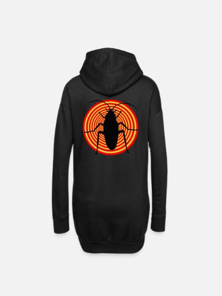 Insect insects cockroach vermin vermin disgust - Hoodie Dress - black