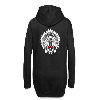Indien - Sweat-shirt à capuche long Femme - noir - Dos