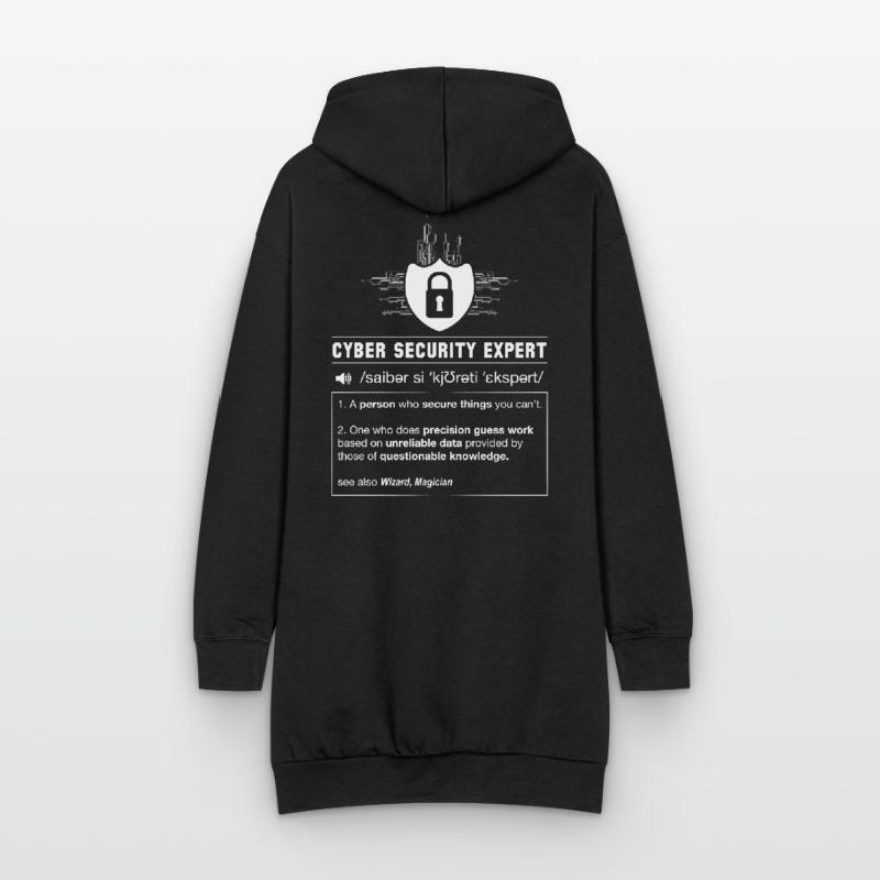 Cyber Security Definition Programmierer IT Nerd Hoodie-Kleid