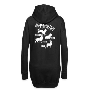 Vegan Veganer Tierrechte Geschenk Vegetarier - Hoodie-Kleid - Schwarz - Hinten