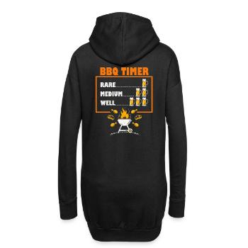 Chemise drôle de steak de buveur de bière de gril de BBQ - Sweat-shirt à capuche long Femme - noir - Dos