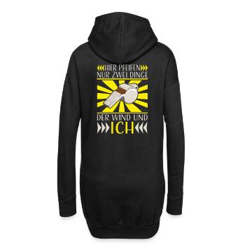 Schiedsrichter Outfit - Hoodie-Kleid - Schwarz - Hinten