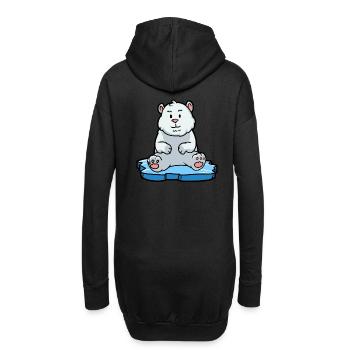 Polar Nordpol Eisbär Arktis Klima Co2 Natur Tier - Hoodie-Kleid - Schwarz - Hinten