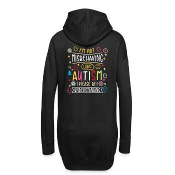 Autisme Autism - Sweat-shirt à capuche long Femme - noir - Dos