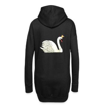 Cygne Oiseaux Faune Roi Majesté Cygnes Animal - Sweat-shirt à capuche long Femme - noir - Dos