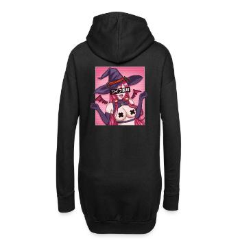 Anime manga fille japon seins cosplay culture - Sweat-shirt à capuche long Femme - noir - Dos