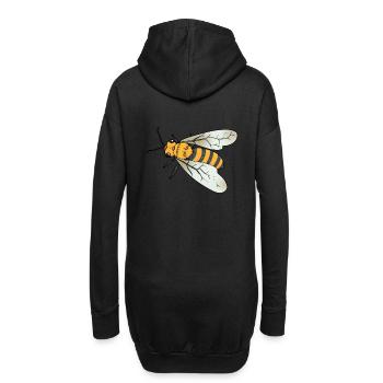 Abeille Insecte Guêpe Écologie Apiculteur de miel - Sweat-shirt à capuche long Femme - noir - Dos