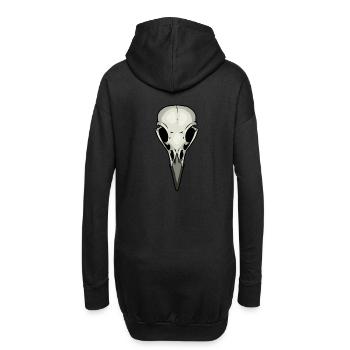Corbeau oiseau crâne mort vaudou - Sweat-shirt à capuche long Femme - noir - Dos
