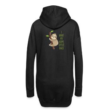 Je veux mon bureau à domicile - T-shirt de bureau à domicile - Sweat-shirt à capuche long Femme - noir - Dos