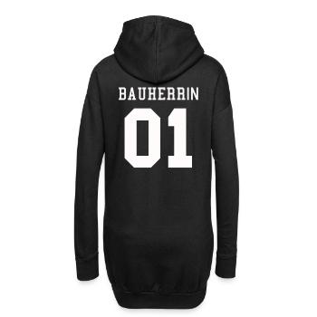 Bauherrin 01 Partner Hausbau Haus Richtfest Idee - Hoodie-Kleid - Schwarz - Hinten