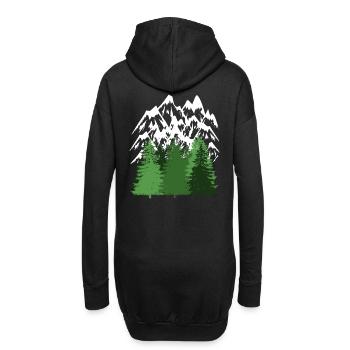 Forêt de montagne Wilderness Montagnes Amoureux de la nature Montagne - Sweat-shirt à capuche long Femme - noir - Dos
