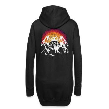 Mort au-delà de Dieu Jésus Résurrection Funérailles - Sweat-shirt à capuche long Femme - noir - Dos