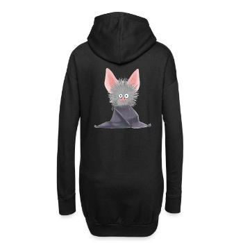 Fledermaus Nachtschwärmer Blutsauger Wildtier Baby - Hoodie-Kleid - Schwarz - Hinten