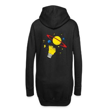 Planète espace univers univers orbite tous - Sweat-shirt à capuche long Femme - noir - Dos