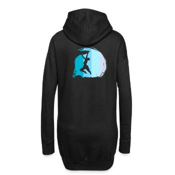 Klettern Kletterer Boulderer Retro - Hoodie-Kleid - Schwarz - Hinten