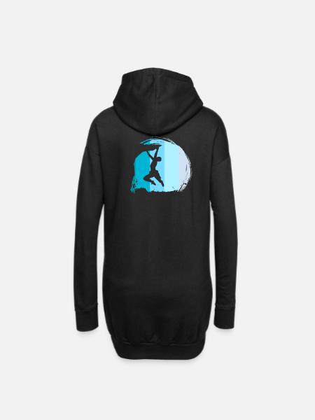 Klettern Kletterer Boulderer Retro - Hoodie-Kleid - Schwarz