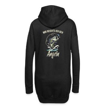 Mir reichts ich geh Angeln Fischen Angler T-Shirt - Hoodie-Kleid - Schwarz - Hinten