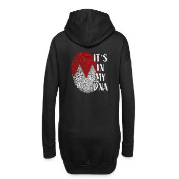 It´s in my DNA - Franken Oberfranken Unterfranken - Hoodie-Kleid - Schwarz - Hinten
