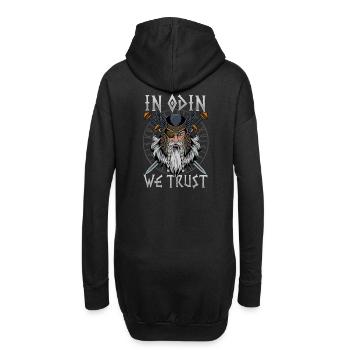 Dans Odin, nous faisons confiance au guerrier de l'épée de la fierté viking - Sweat-shirt à capuche long Femme - noir - Dos