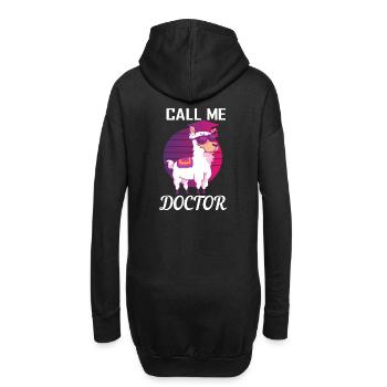 Call me Doctor - Doctorat en alpaga Lama - Sweat-shirt à capuche long Femme - noir - Dos