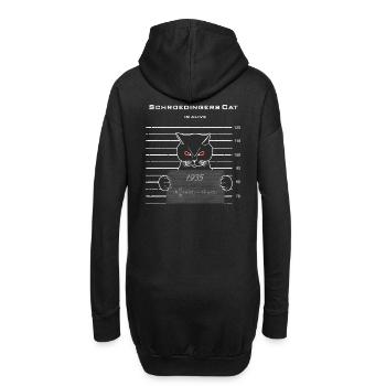 Le chat de Schrödinger vit/ Schrödinger Formule - Sweat-shirt à capuche long Femme - noir - Dos