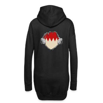 It´s in my DNA - Franken Oberfranken Unterfranken - Hoodie-Kleid - Schwarz - Hinten