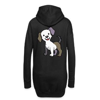 Hund Gassi Hundehalter Haustiere Köter Tierheim - Hoodie-Kleid - Schwarz - Hinten